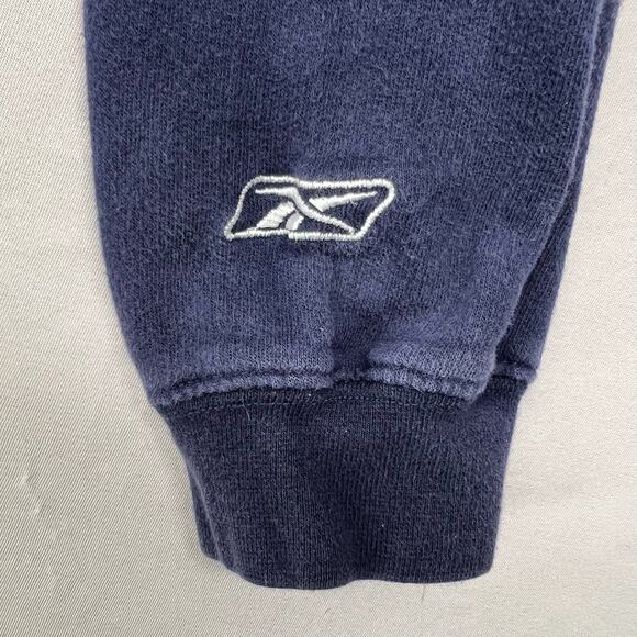 Vintage Y2K Reebok NFL Denver Broncos Hoodie Boys L 14-16 Navy Blue Team Apparel - Picture 8 of 9